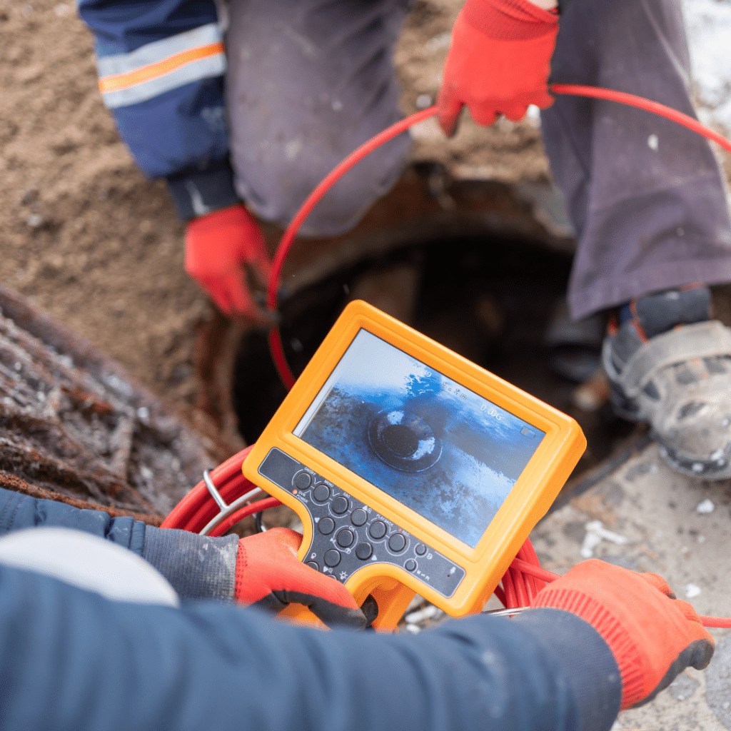 A camera sewer line inspection searches from common commercial sewer problems like tree roots in the lines.